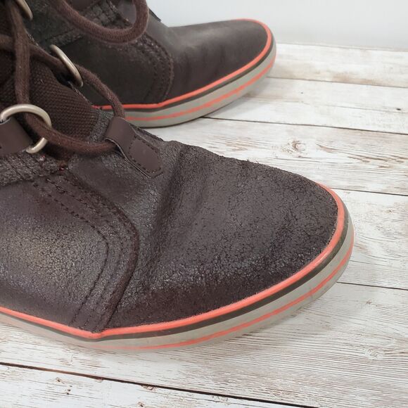 Nike Carico Boots Mid LTR 2012 LaceUps Brown Orange Womens Size 7.5 - 530910 010 - Picture 7 of 11